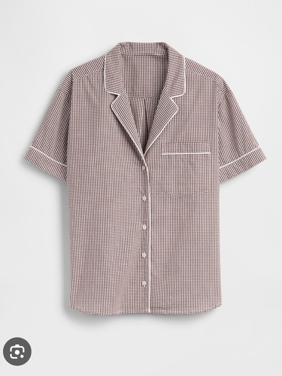 GAP Other - Gap Body Women’s Poplin Pj Shirt - Medium Tall Brown Gingham
